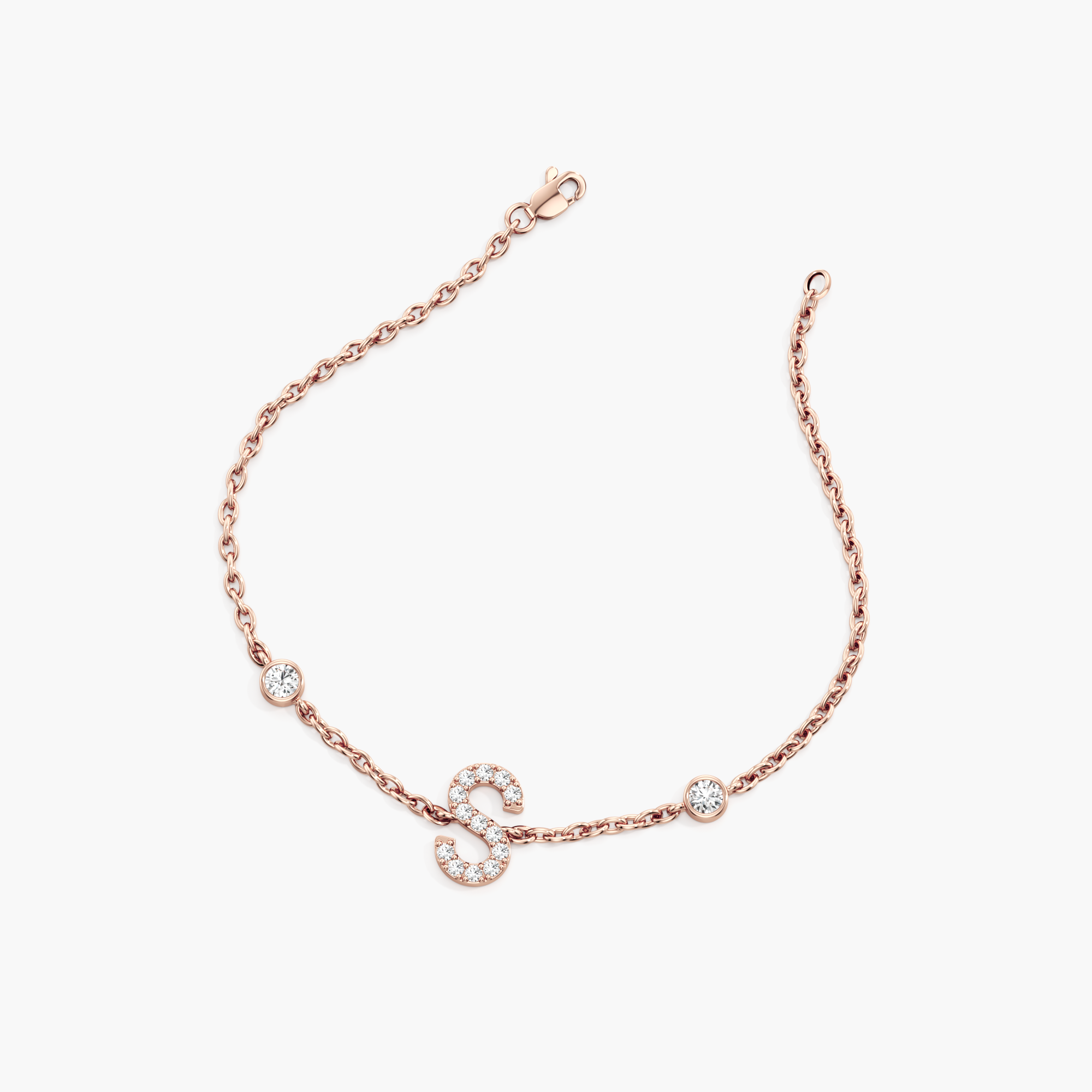 Bespoke Diamond Letter Bracelet