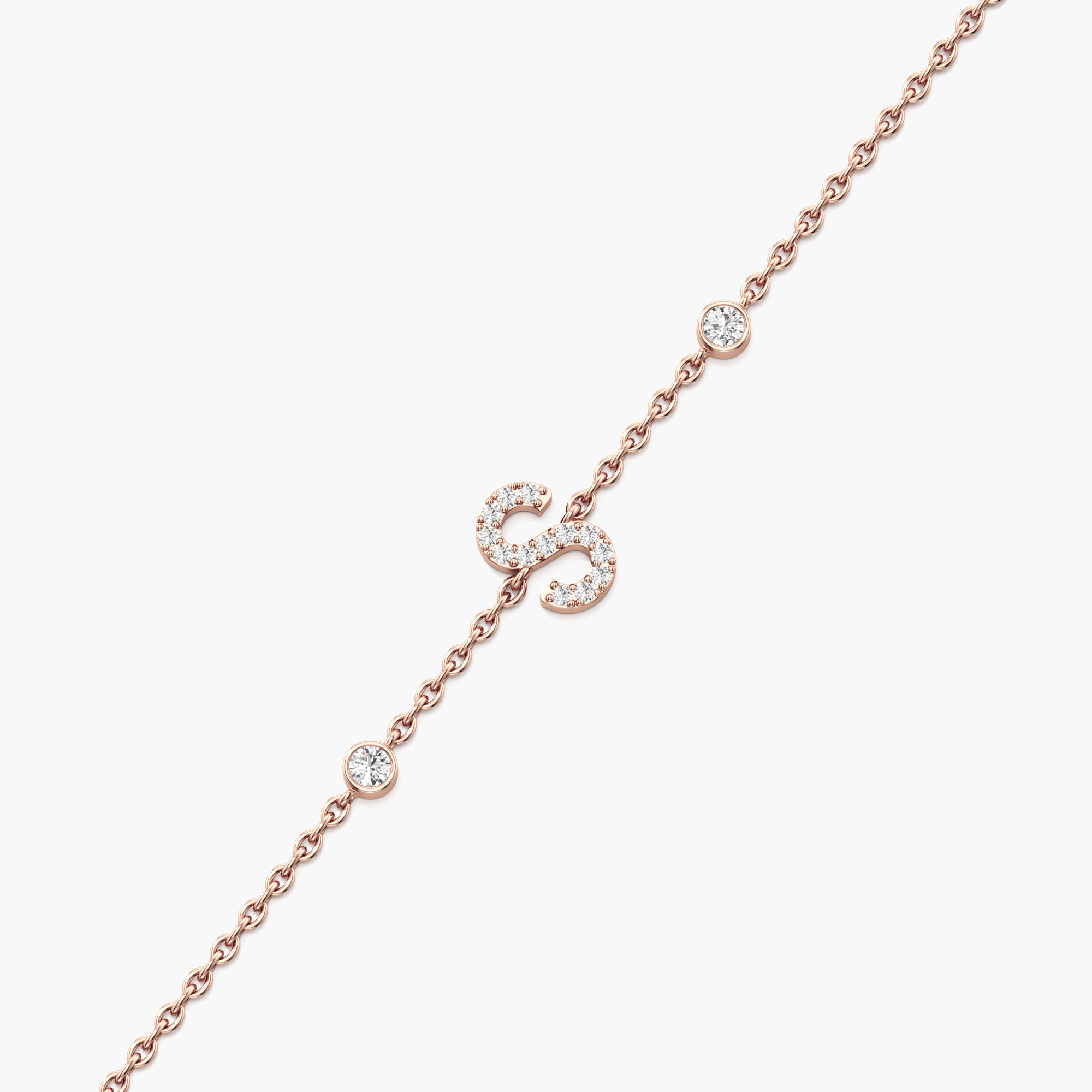 Bespoke Diamond Letter Bracelet