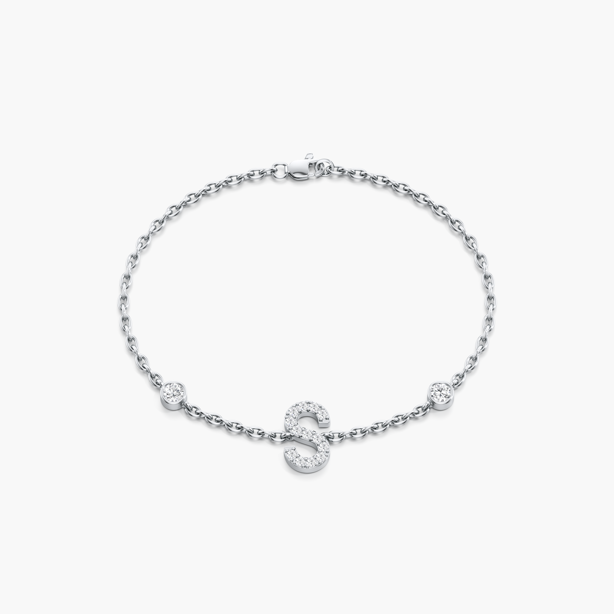 Bespoke Diamond Letter Bracelet