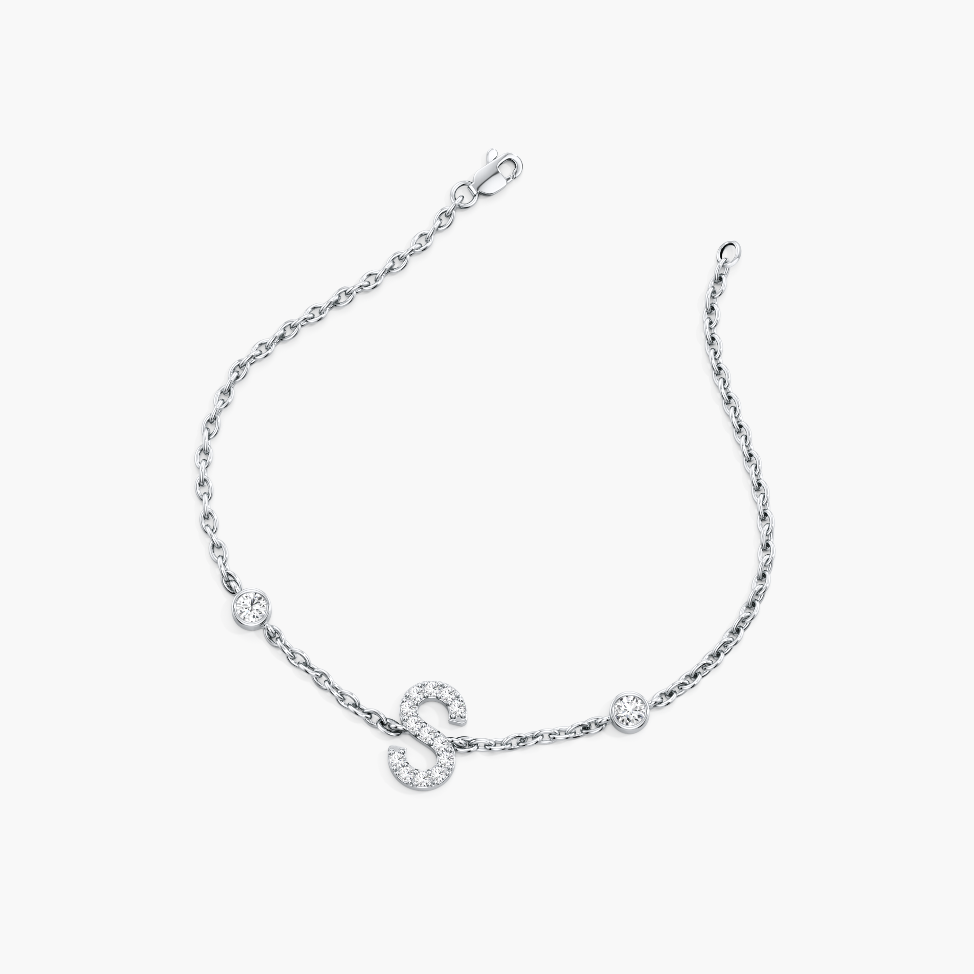 Bespoke Diamond Letter Bracelet