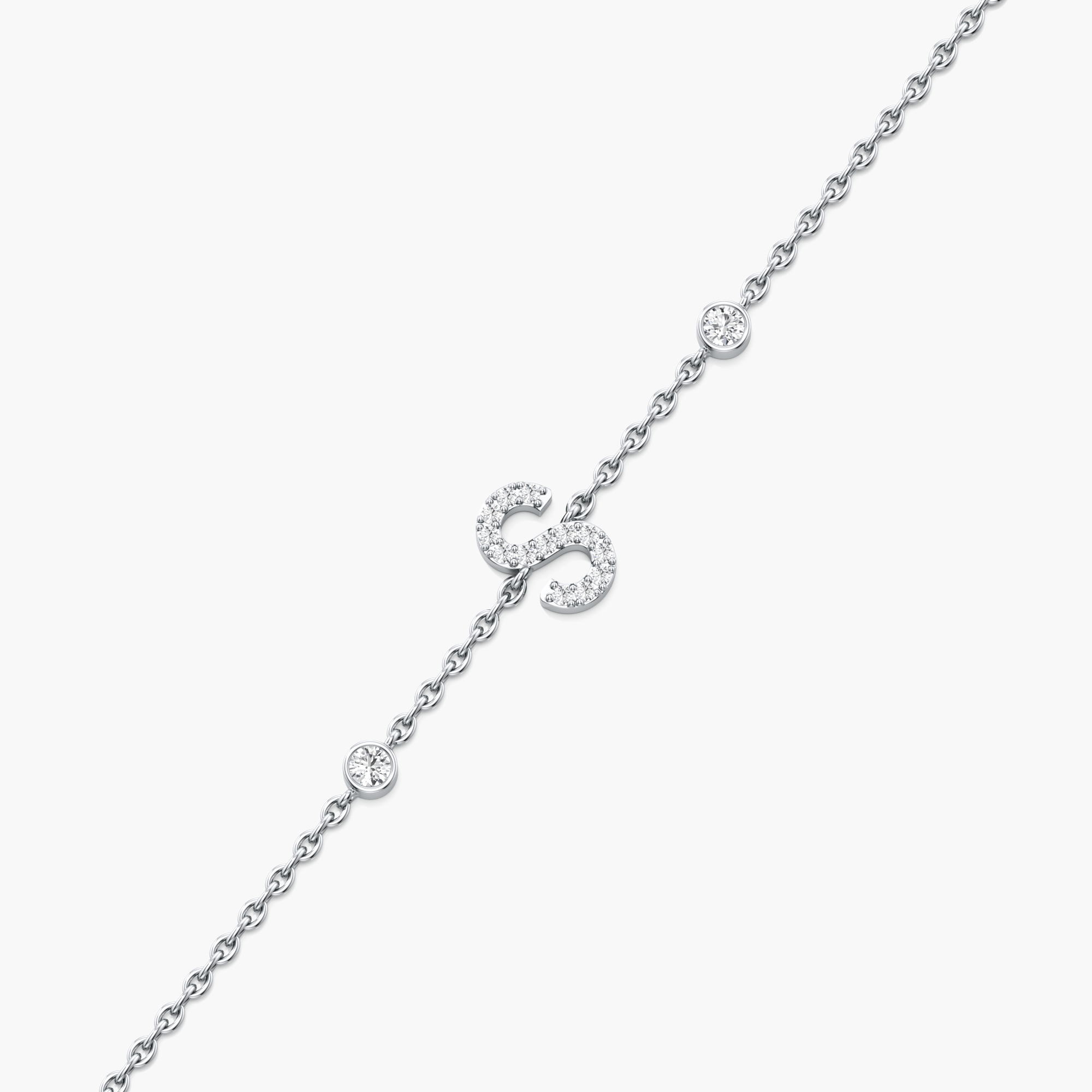 Bespoke Diamond Letter Bracelet