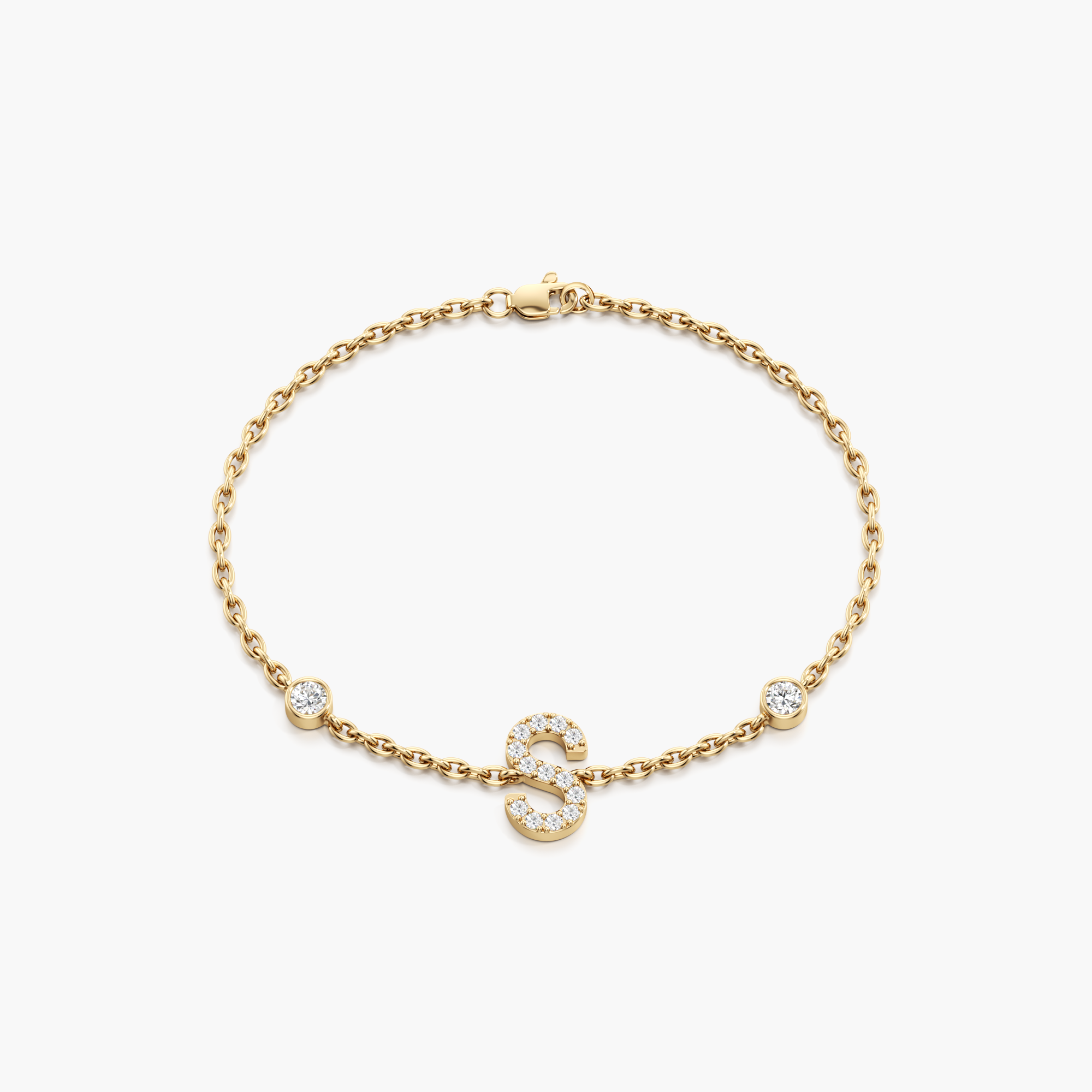 Bespoke Diamond Letter Bracelet