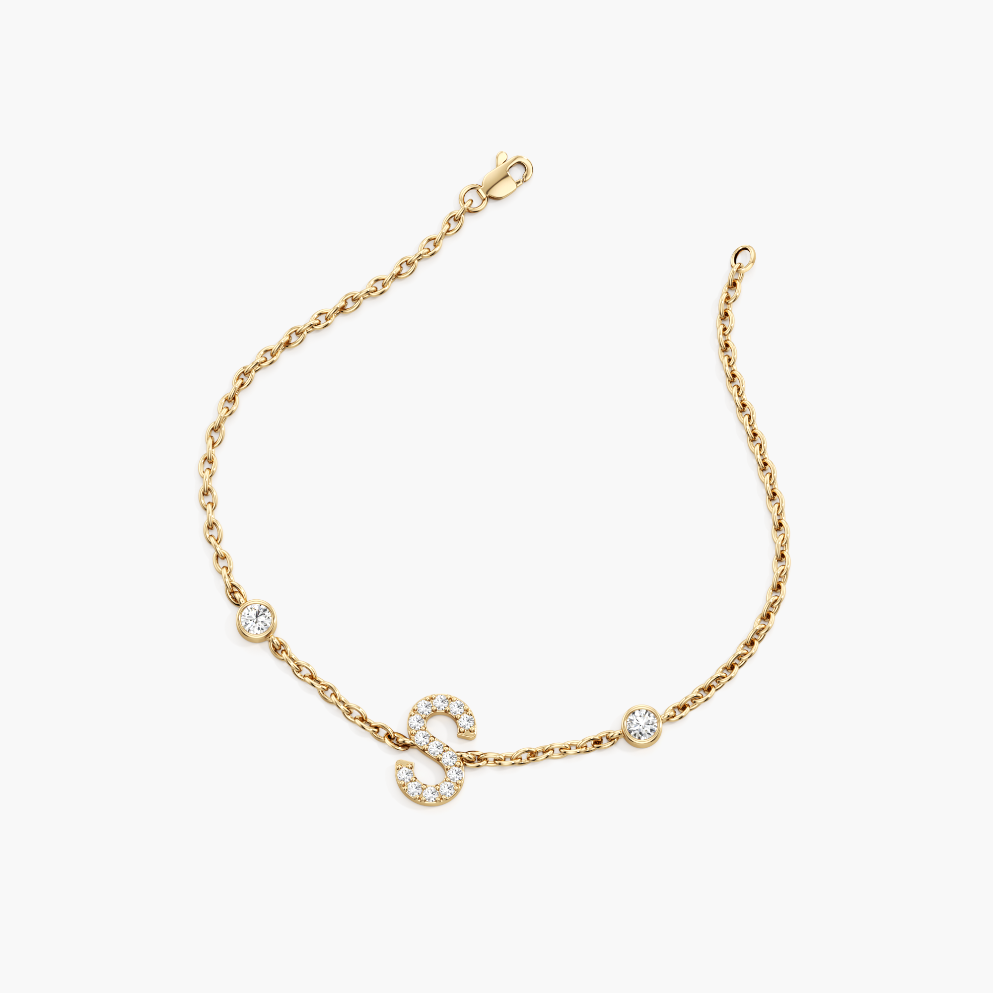 Bespoke Diamond Letter Bracelet