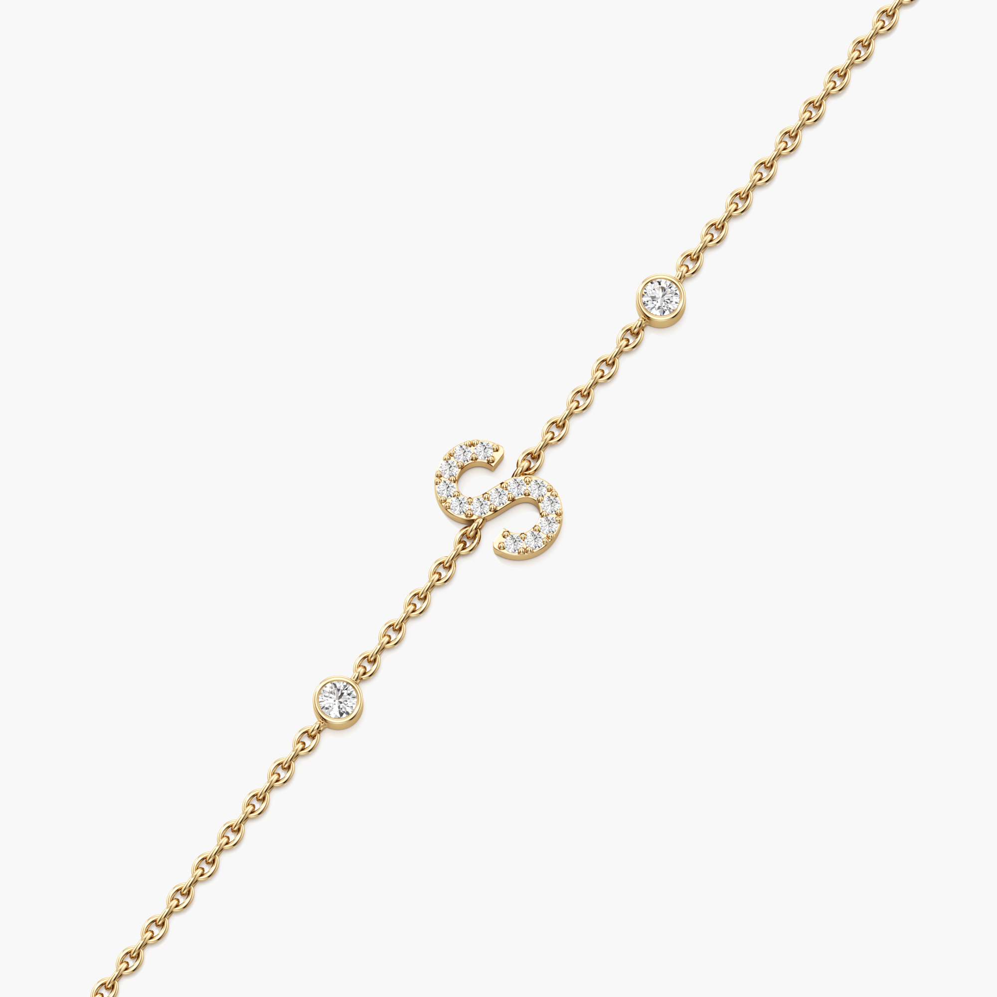 Bespoke Diamond Letter Bracelet