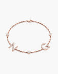 Double Initial Letters Bracelet