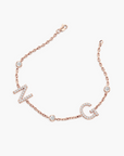 Double Initial Letters Bracelet