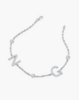 Double Initial Letters Bracelet