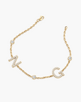 Double Initial Letters Bracelet