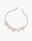 Five Hearts of Gold Bracelet