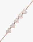 Five Hearts of Gold Bracelet