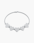 Five Hearts of Gold Bracelet