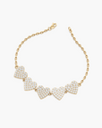 Five Hearts of Gold Bracelet