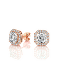 Elegant Escapades Halo Diamond Stud Earrings