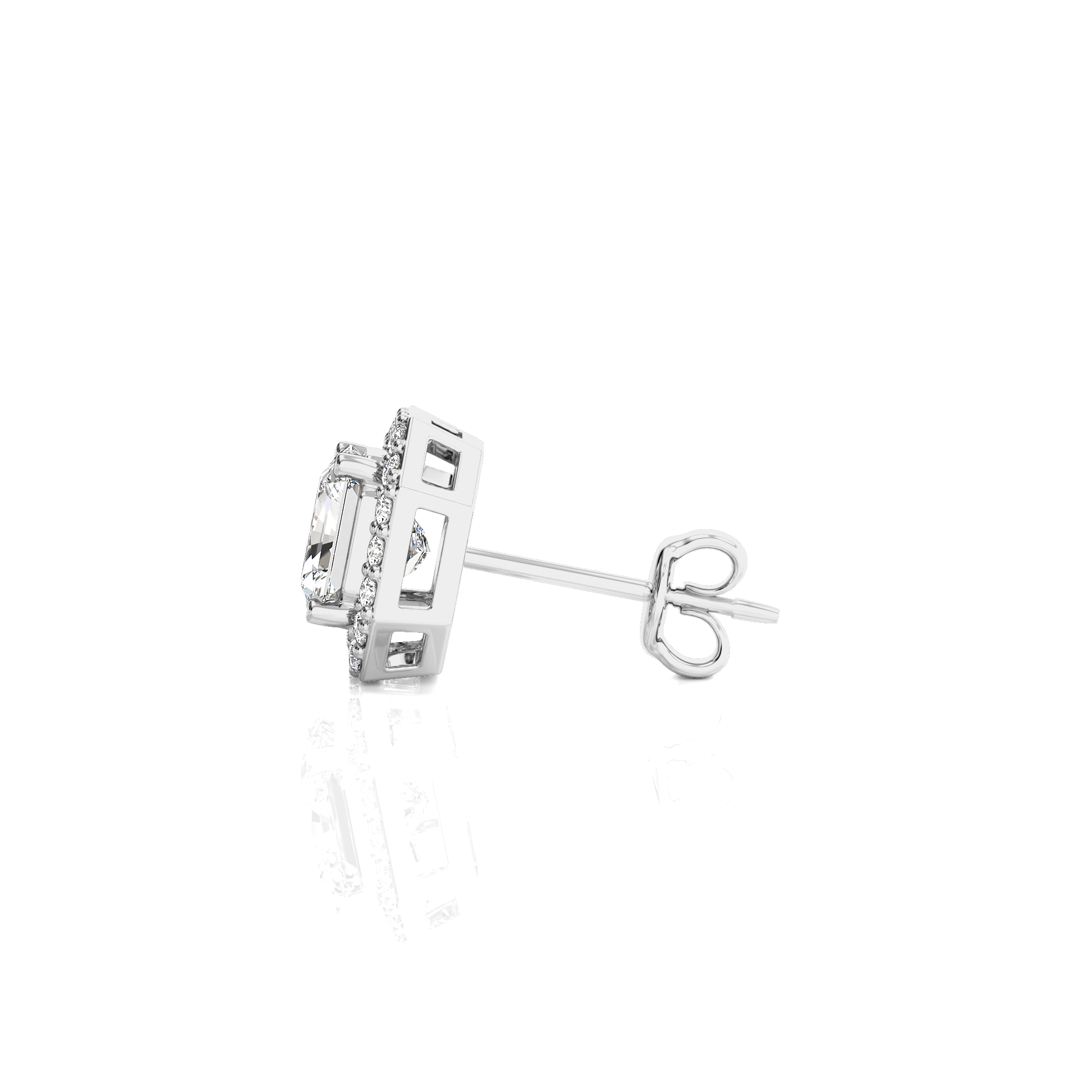 Elegant Escapades Halo Diamond Stud Earrings