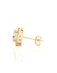 Elegant Escapades Halo Diamond Stud Earrings