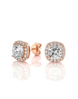 Elegant Escapades Halo Diamond Stud Earrings