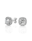 Elegant Escapades Halo Diamond Stud Earrings