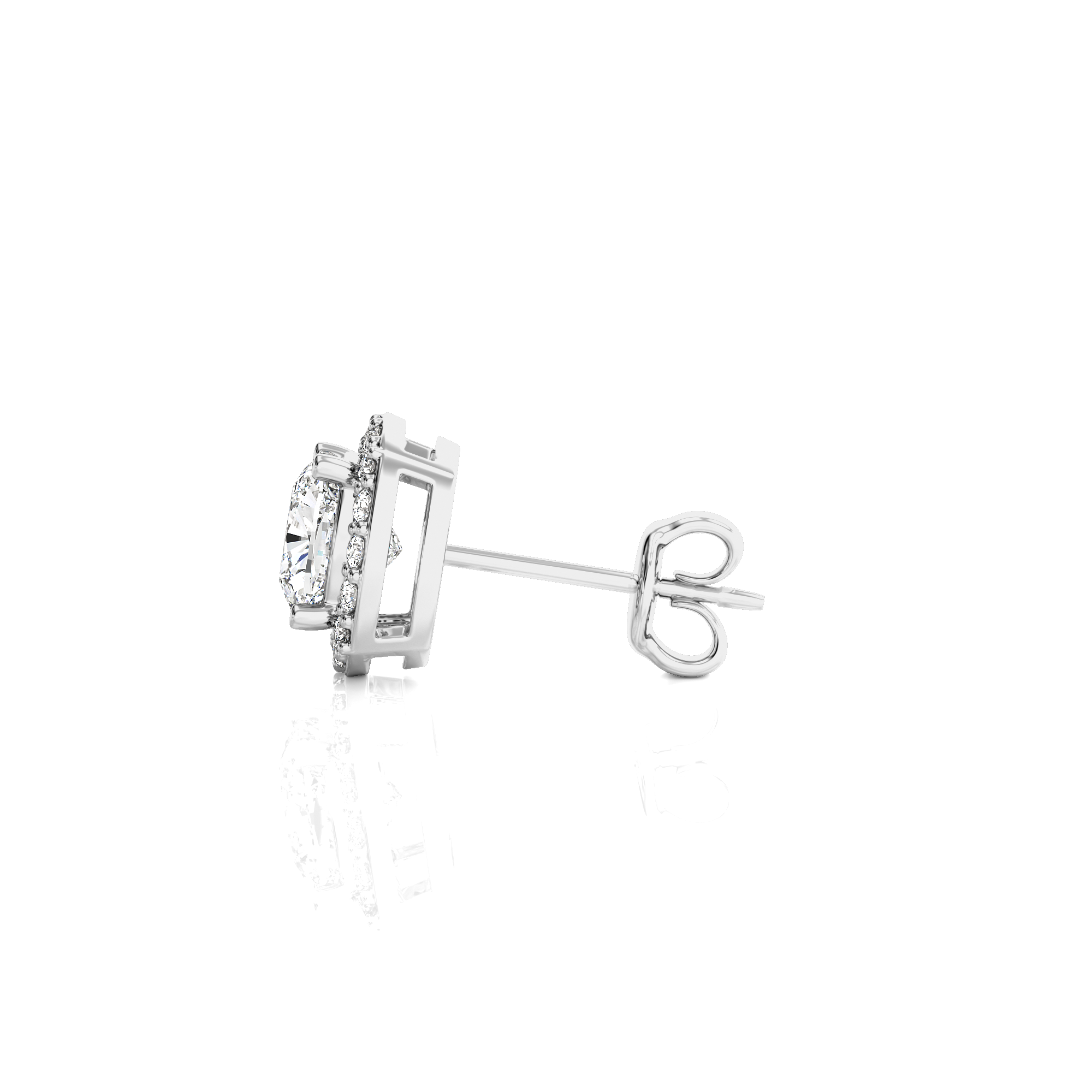 Elegant Escapades Halo Diamond Stud Earrings