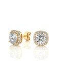 Elegant Escapades Halo Diamond Stud Earrings