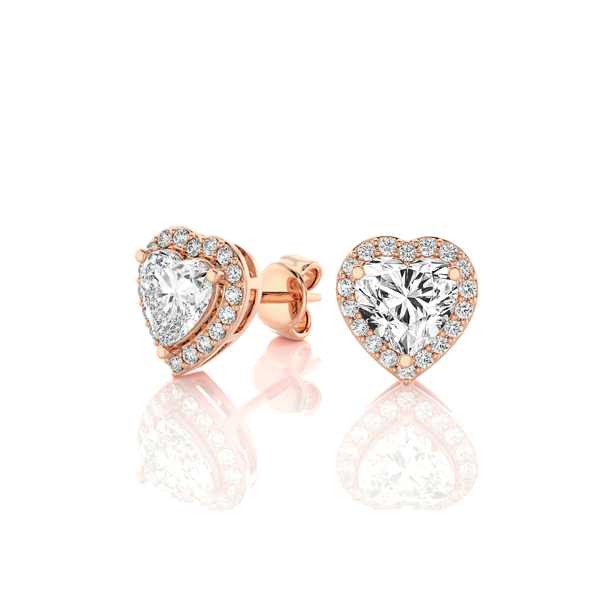 Elegant Escapades Halo Diamond Stud Earrings