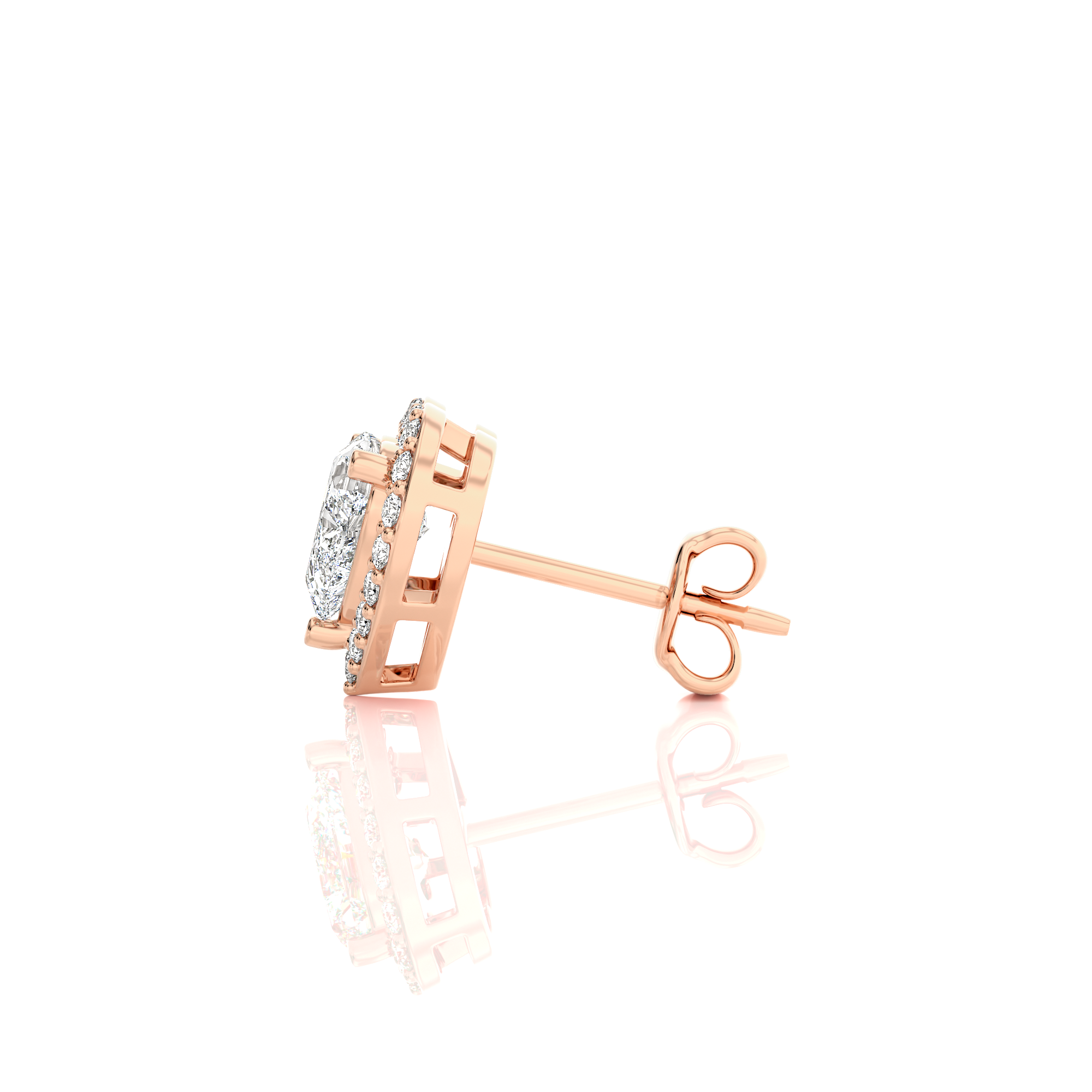 Elegant Escapades Halo Diamond Stud Earrings