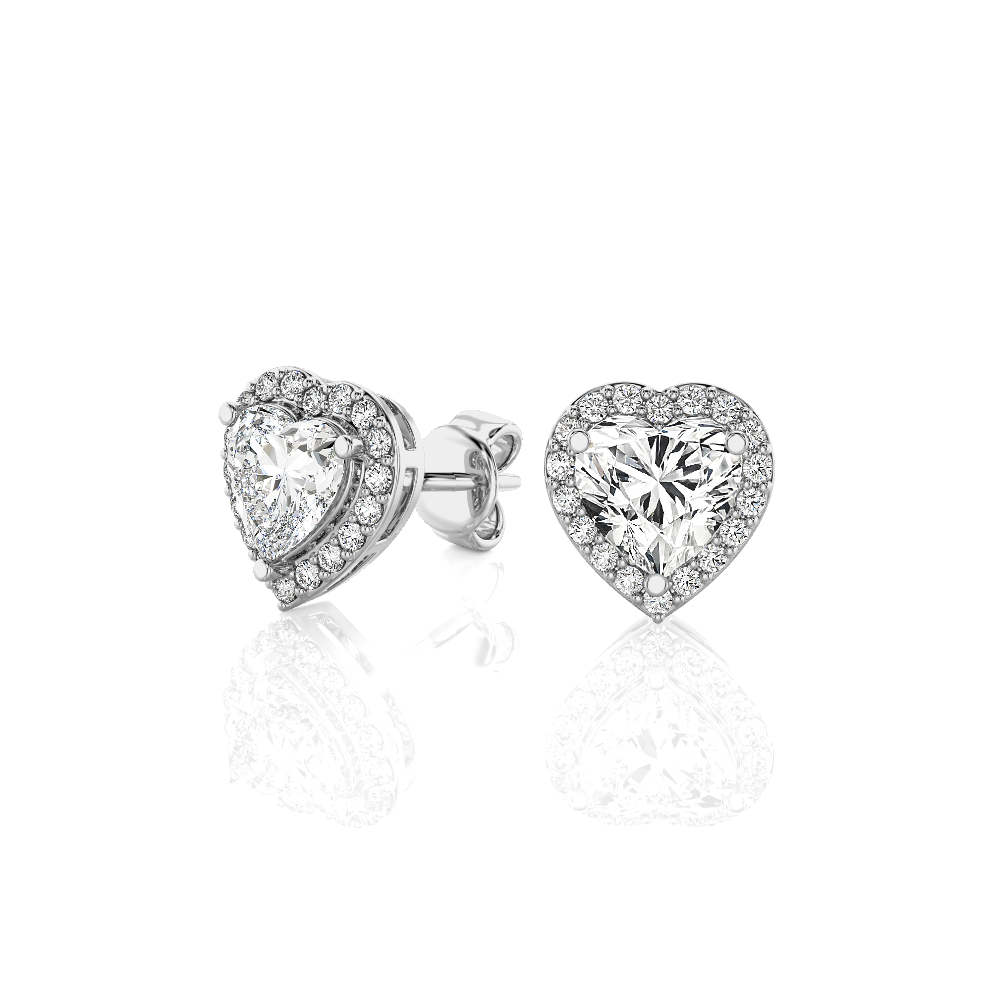 Elegant Escapades Halo Diamond Stud Earrings