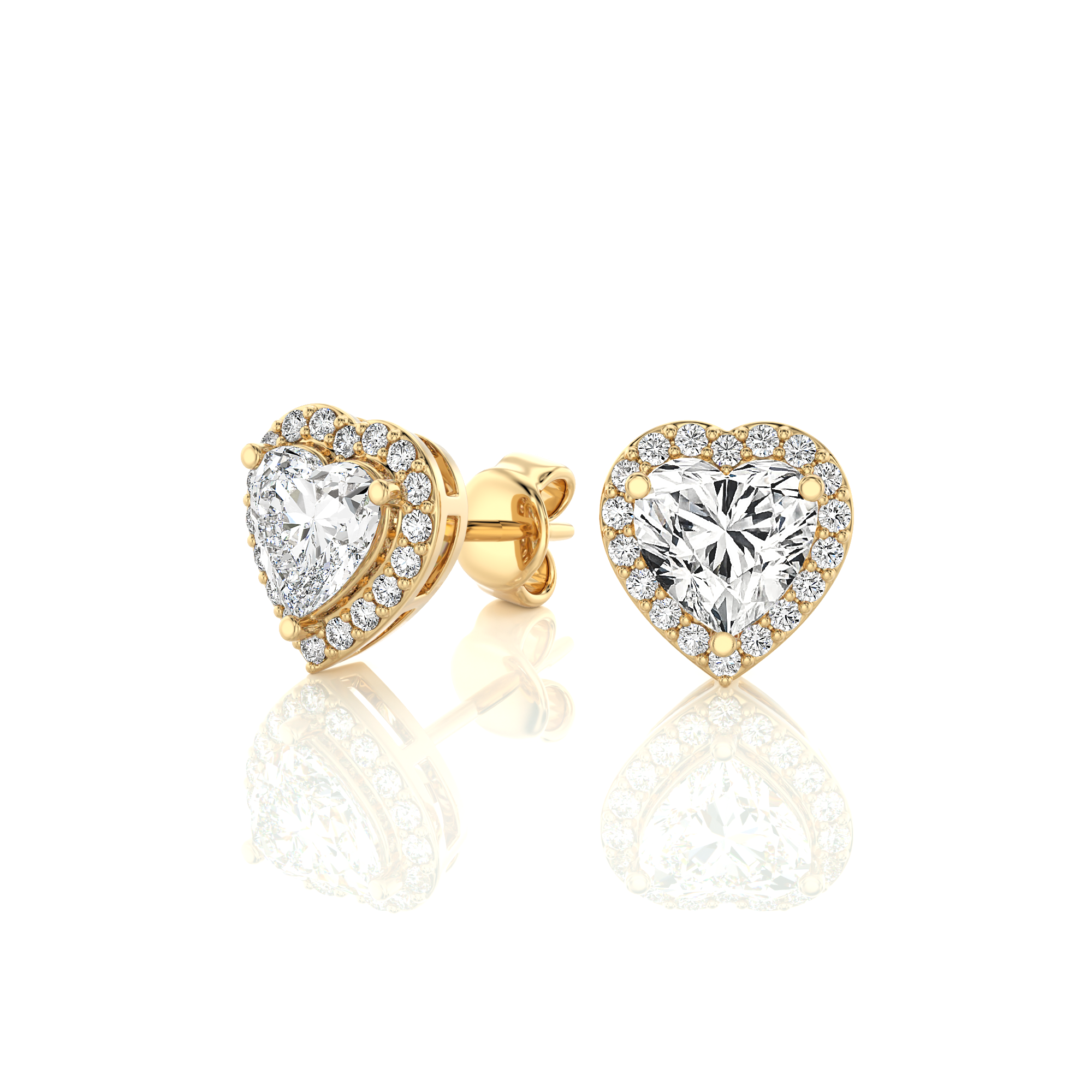 Elegant Escapades Halo Diamond Stud Earrings