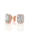 Elegant Escapades Halo Diamond Stud Earrings