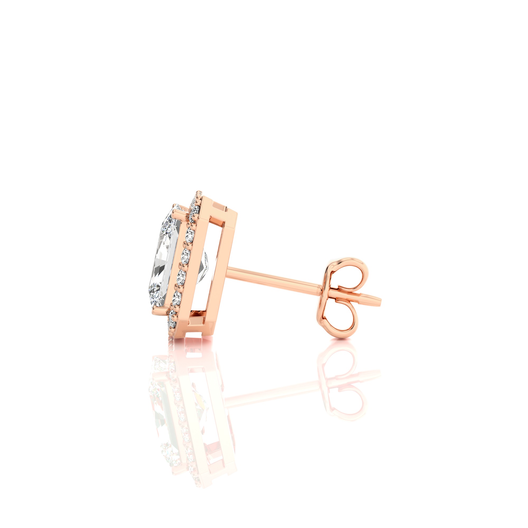 Elegant Escapades Halo Diamond Stud Earrings