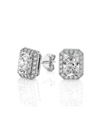 Elegant Escapades Halo Diamond Stud Earrings