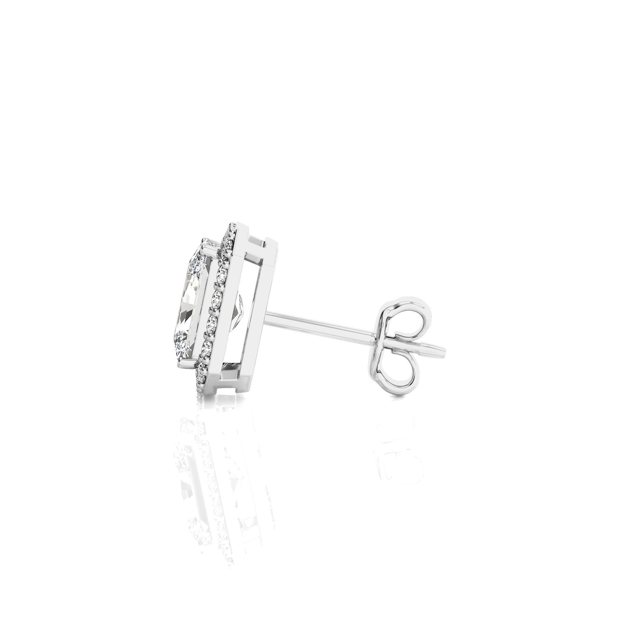 Elegant Escapades Halo Diamond Stud Earrings