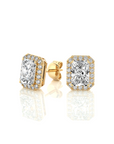 Elegant Escapades Halo Diamond Stud Earrings