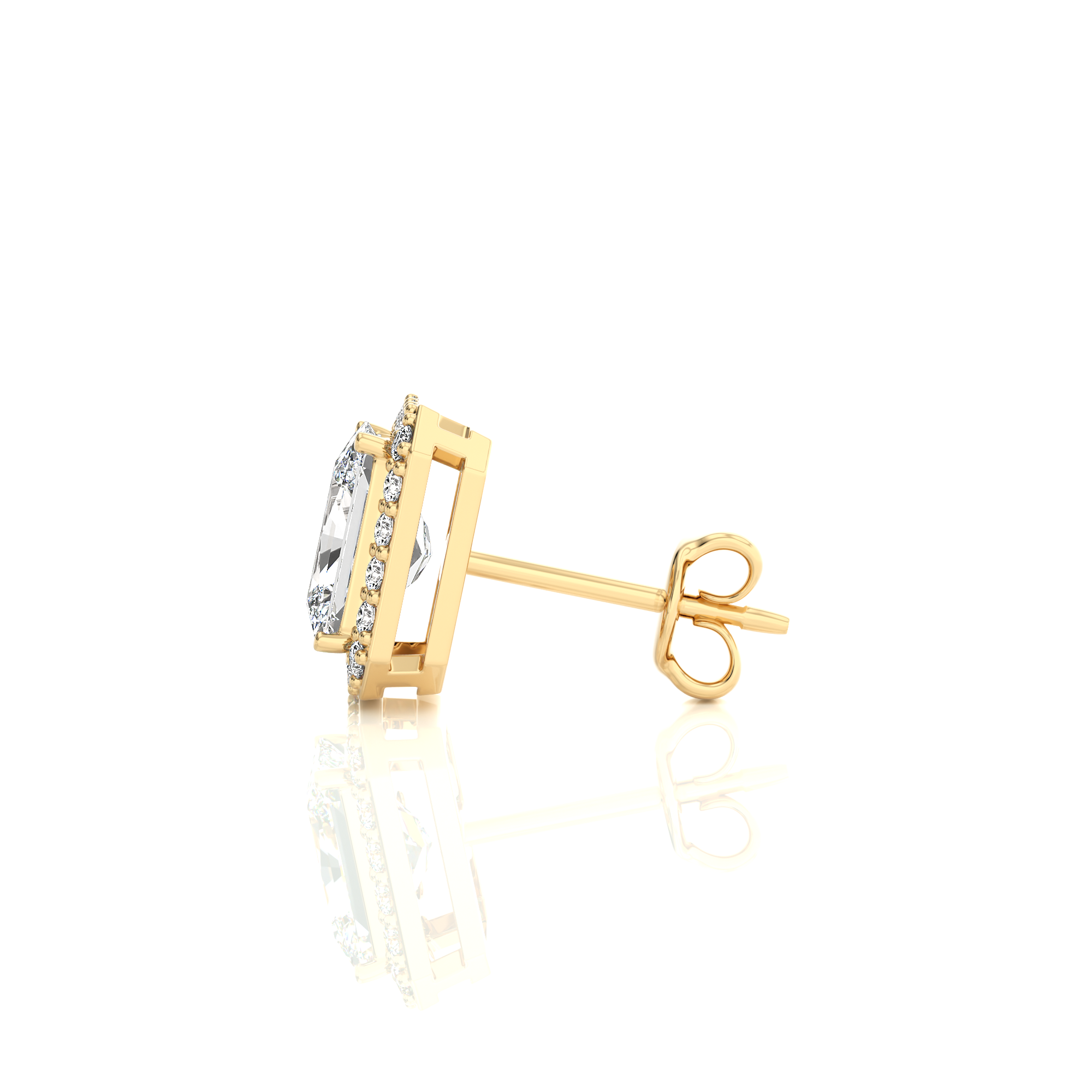 Elegant Escapades Halo Diamond Stud Earrings