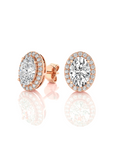 Elegant Escapades Halo Diamond Stud Earrings