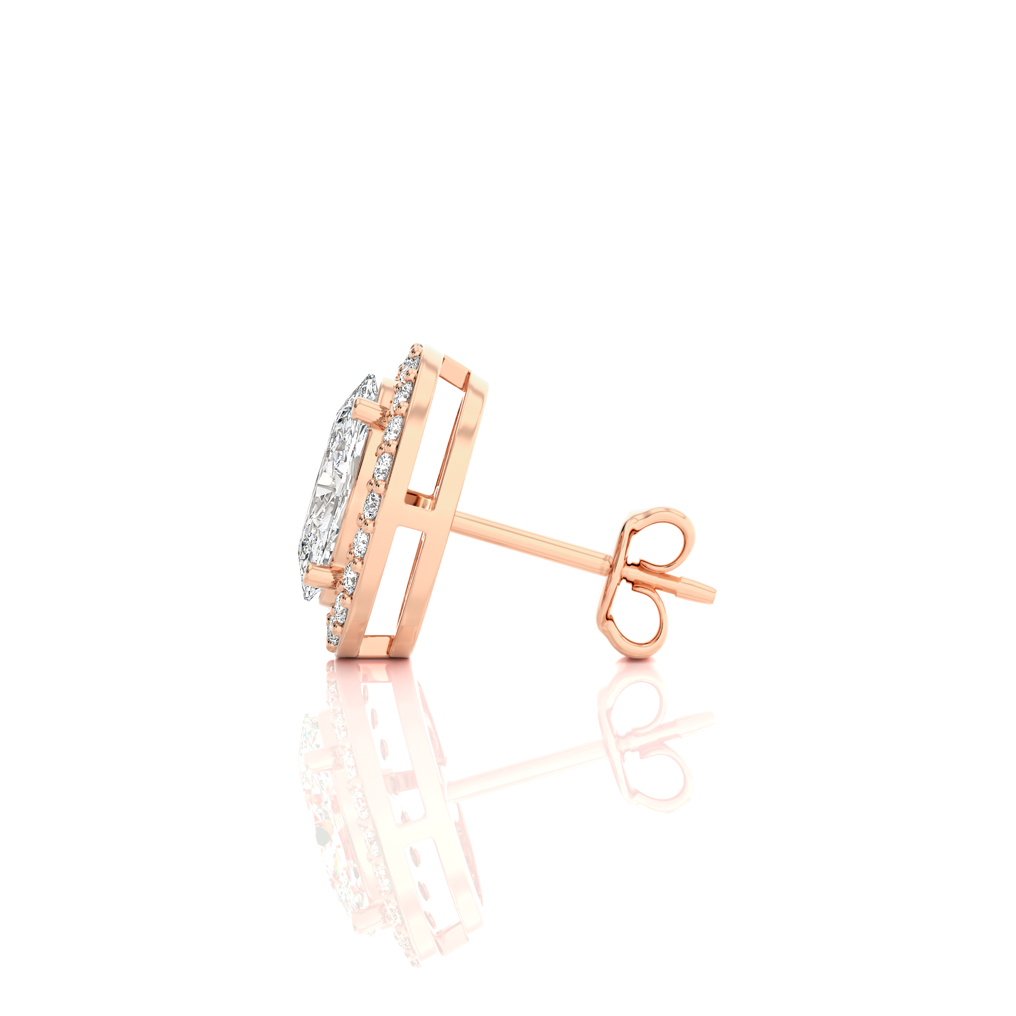 Elegant Escapades Halo Diamond Stud Earrings