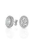 Elegant Escapades Halo Diamond Stud Earrings