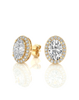 Elegant Escapades Halo Diamond Stud Earrings