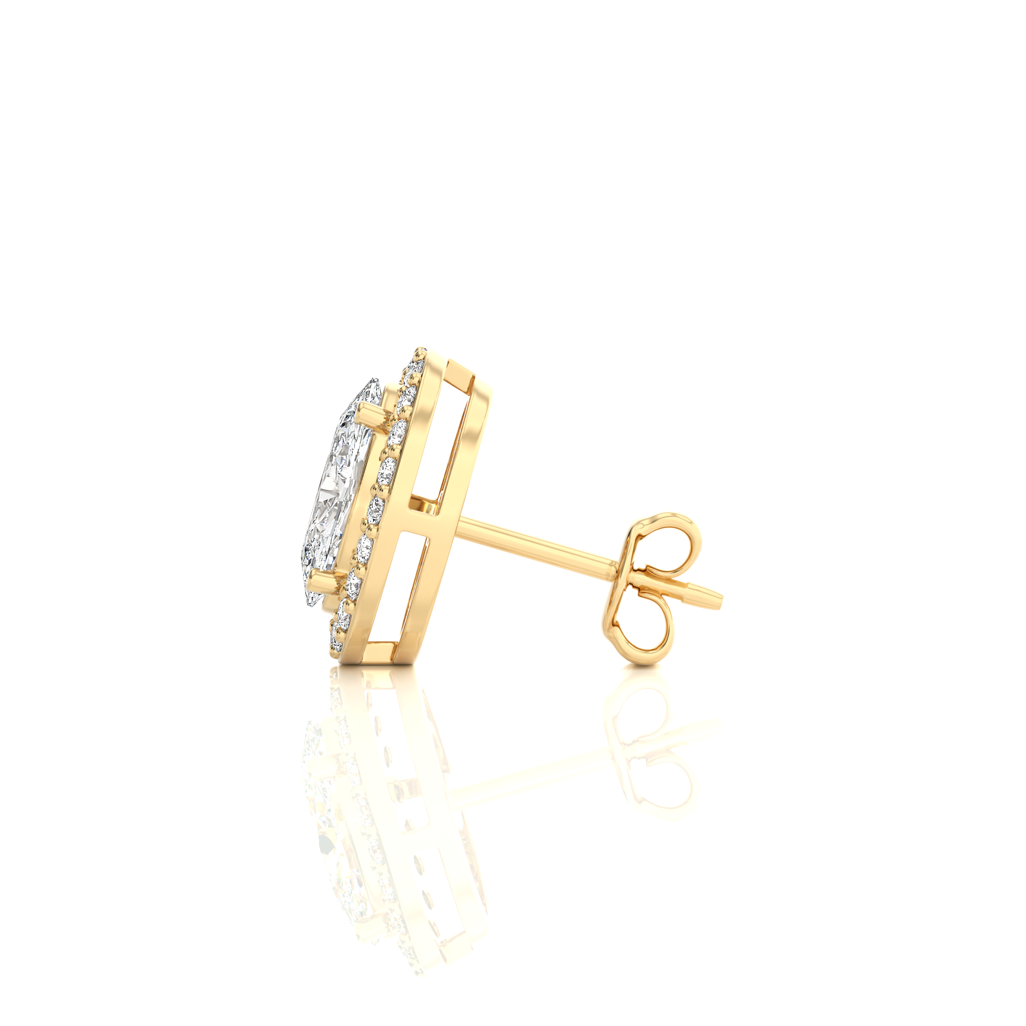 Elegant Escapades Halo Diamond Stud Earrings