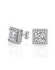 Elegant Escapades Halo Diamond Stud Earrings