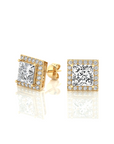 Elegant Escapades Halo Diamond Stud Earrings