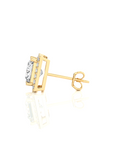 Elegant Escapades Halo Diamond Stud Earrings