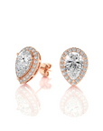 Elegant Escapades Halo Diamond Stud Earrings