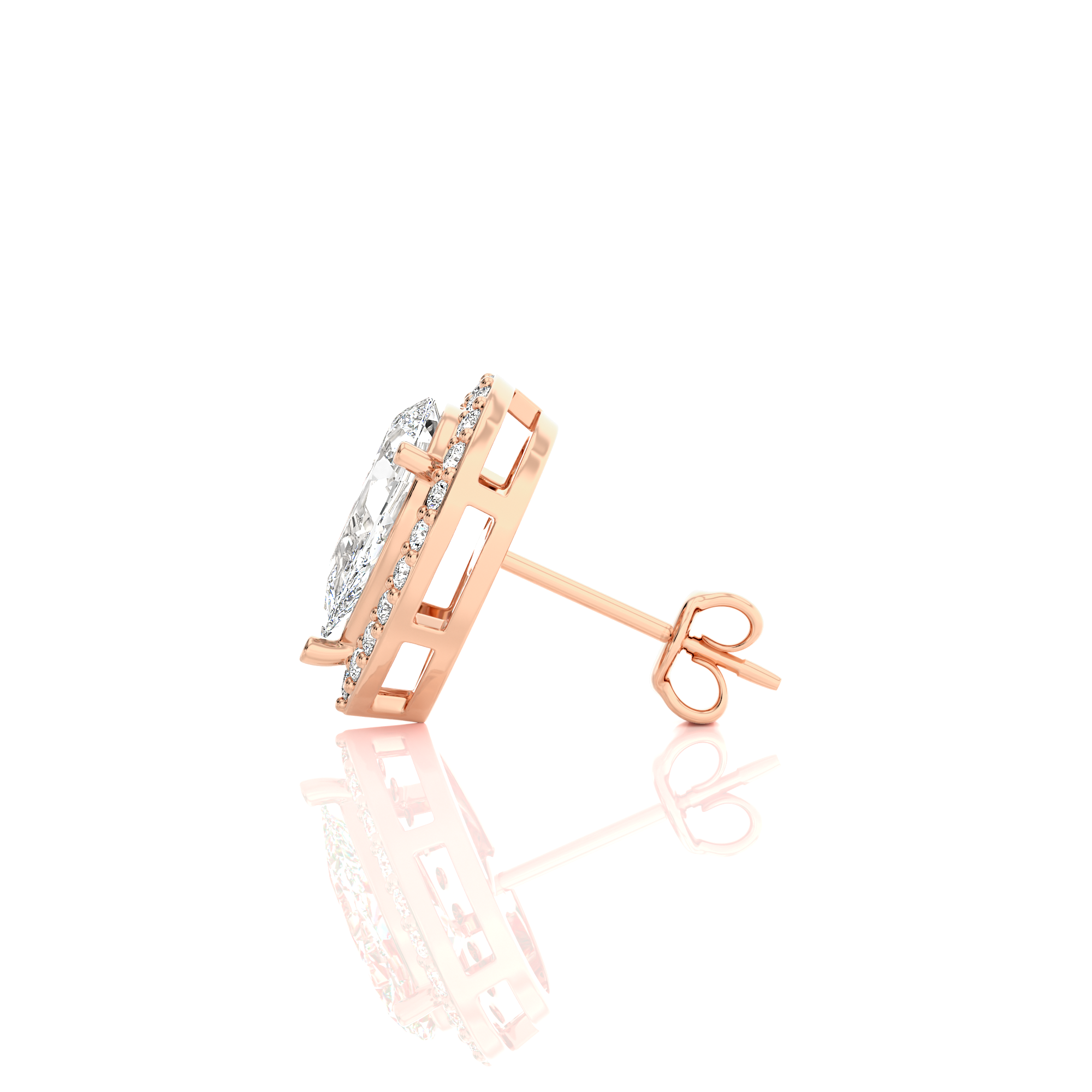 Elegant Escapades Halo Diamond Stud Earrings