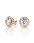 Elegant Escapades Halo Diamond Stud Earrings