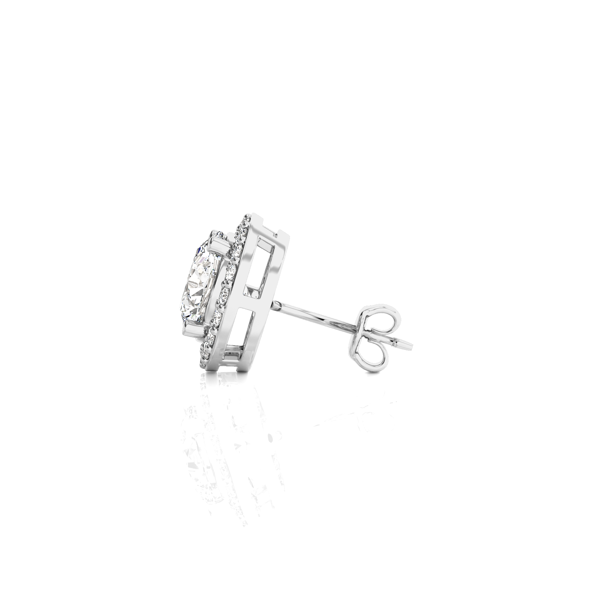 Elegant Escapades Halo Diamond Stud Earrings
