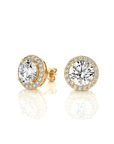 Elegant Escapades Halo Diamond Stud Earrings