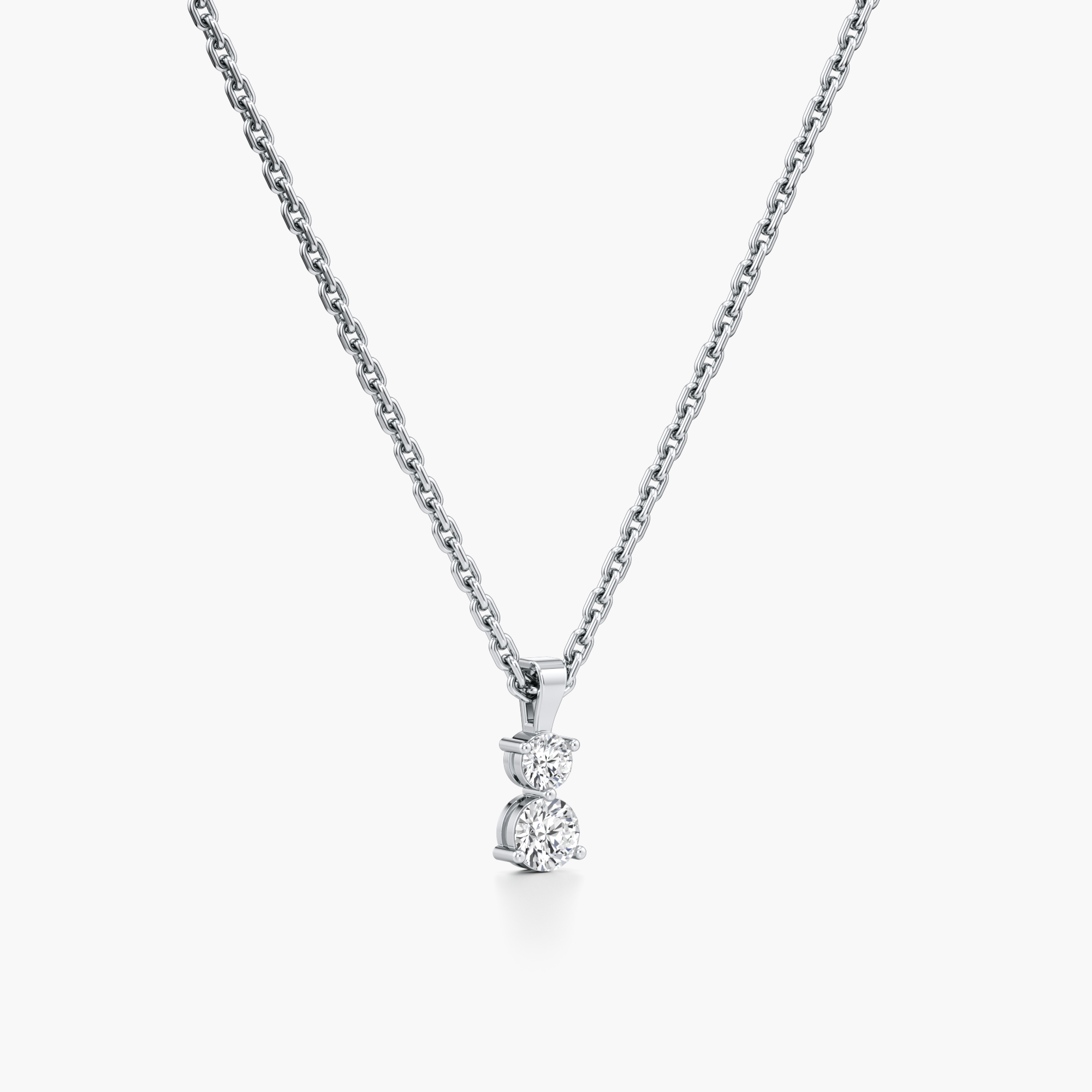Twin Diamond Drop Pendant