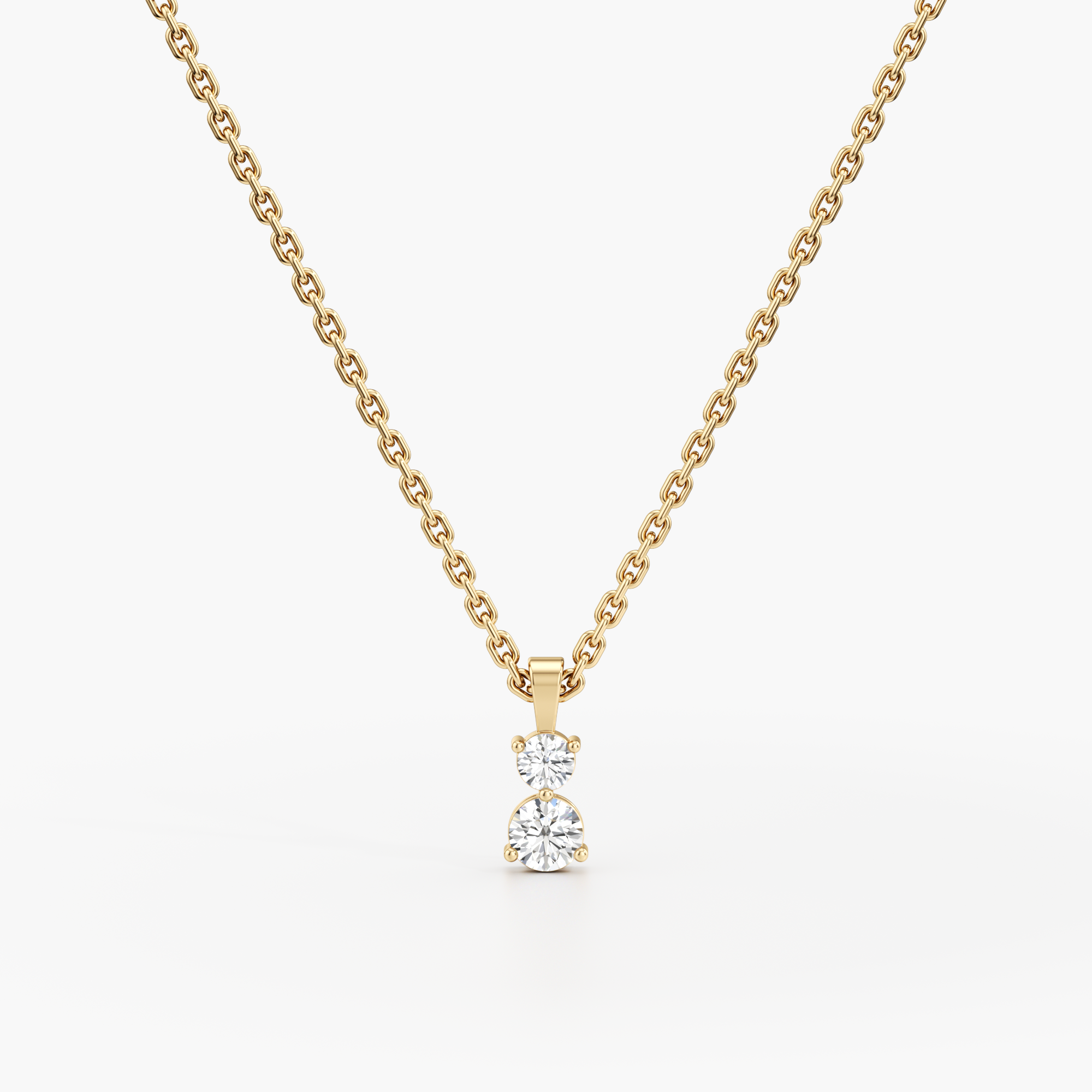 Twin Diamond Drop Pendant