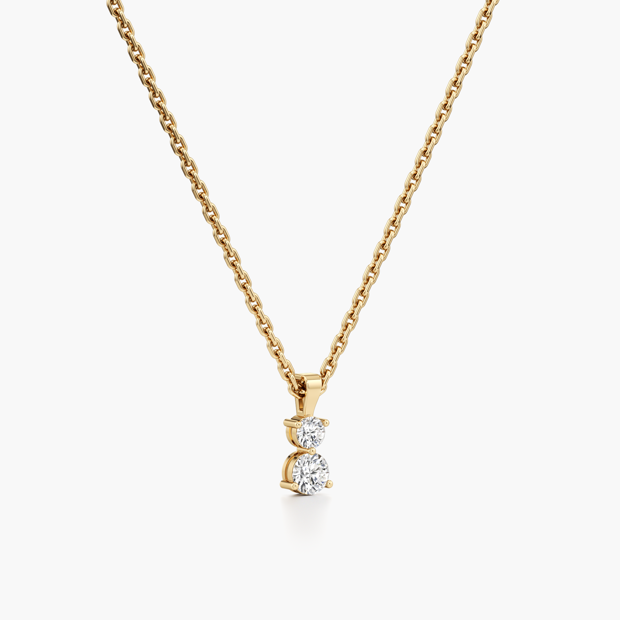 Twin Diamond Drop Pendant