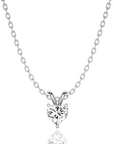 Shimmering Serenade Solitaire Pendant